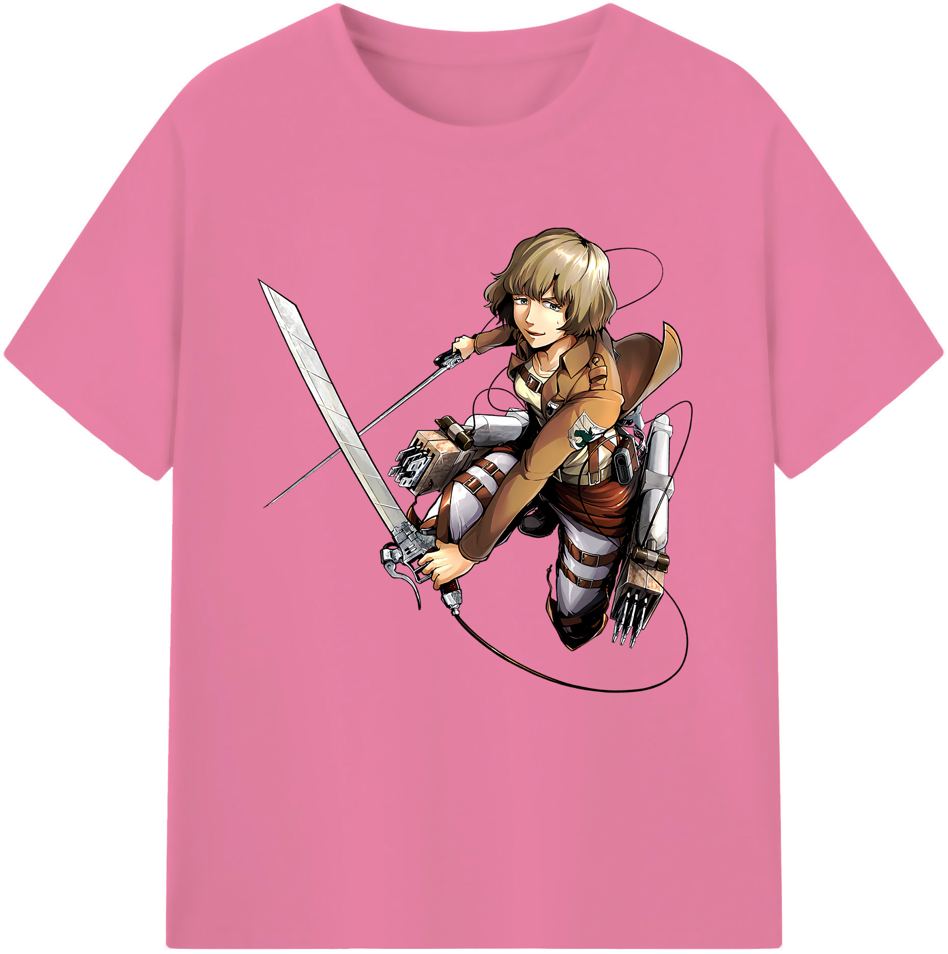 （画像用） 進撃の巨人 ヒツチ Attack on Titan Hitch 綿100％半袖Tシャツ（フロントプリント）